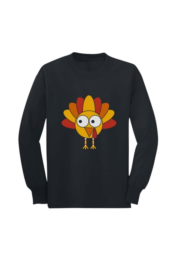 Thanksgiving Shirts for Boys Girls Funny Turkey Face Tie Toddler Kids Shirt 5/6 Black