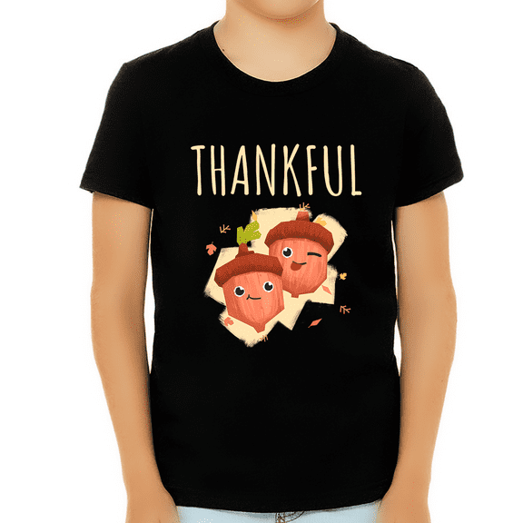 Thanksgiving Shirts for Boys Thanksgiving Gifts Cute Acorns Thanksgiving Outfit Kids Thanksgiving Shirt