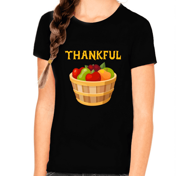 Thanksgiving Shirts for Girls Thanksgiving Gifts Fall Tshirts for Kids Harvest Shirts Thanksgiving Outfit