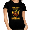 thumbnail image 1 of Thanksgiving Shirts for Women Plus Size 1X 2X 3X 4X 5X Vegetarian Shirt Funny Thanksgiving Turkey Shirt, 1 of 5