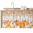 thumbnail image 1 of Thanksgiving Sink Skirt for Bathroom, Self-Adhesive Under Sink Curtain, Fall Pumpkin Branches Floral Wooden Grain Hide Pipes & Storage Fabric Cabinet Skirt Cover for Kitchen Laundry 32"x55", 1 of 8