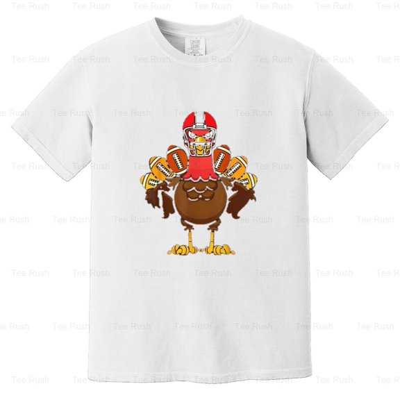 Thanksgiving Soccer Jersey Funny Gobble Player Turkey Sport Holiday Gift, Comfort Color T-Shirt Unisex, up to 4XL
