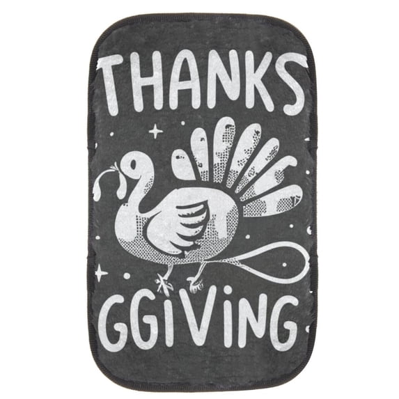 Thanksgiving Soft and Comfortable Furry Printed Car Armrest Cover Mat Pad 12.5x8.2 Inch