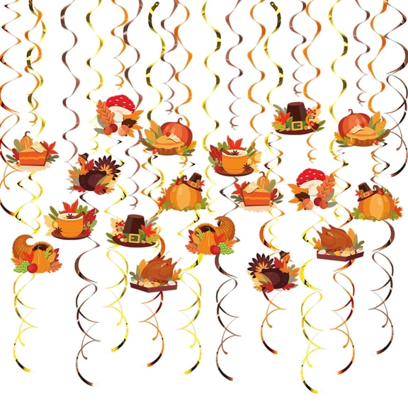 Thanksgiving Spirals Hanging Decorations Home & School Thanksgiving Spirals Decors Set Individualized Party Enhancement