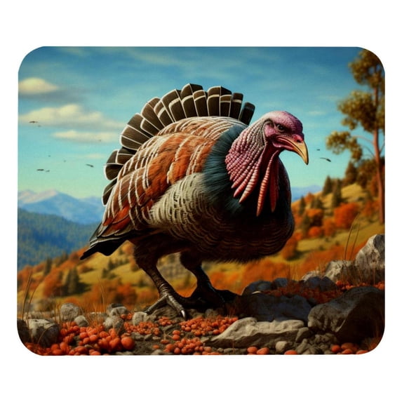 Thanksgiving Square Gaming Mousepad Desk Mat Non-Slip Rubber Bottom Printed 8.3x9.8 Inch Suitable for Office and Gaming