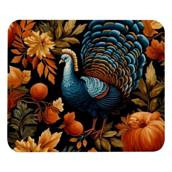 Thanksgiving Square Printed Desk Mat Gaming Mouse Pad Non-Slip Rubber Bottom 8.3x9.8 Inch - Suitable for Office and Gaming