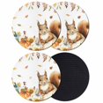 thumbnail image 1 of Thanksgiving Squirrel Coasters Set of 4, Absorbent Coasters for Drinks, Fall Pumpkins Sunflower Autumn Coaster for Desk Coffee Table Protection, Home Decor House Warming Gifts 4", 1 of 8