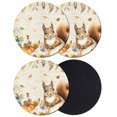 thumbnail image 1 of Thanksgiving Squirrel Coasters Set of 4, Absorbent Coasters for Drinks, Fall Pumpkins Sunflower Vintage Coaster for Desk Coffee Table Protection, Home Decor House Warming Gifts 4", 1 of 8
