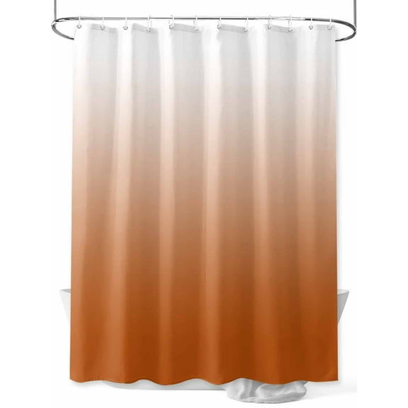 Thanksgiving Stall Shower Curtain, Waterproof Shower Curtains for Bathroom, Fall Orange Ombre Modern Abstract Art Aesthetics Washable Fabric Cloth Bath Curtain for Bathtub with Hooks 36x72 Inches