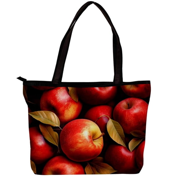 Thanksgiving Stylish Hand-Held Canvas Leather Mix Tote Bag with Twill, Sponge, Jeanette Material | 30x10.5x39cm/11.8x4.1x15.4in Size