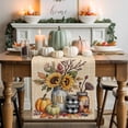 thumbnail image 1 of Thanksgiving Sunflower Table Runner, Autumn Thanksgiving Kitchen Dining Table Decoration for Home Party Decor 13x36 Inches, 1 of 9