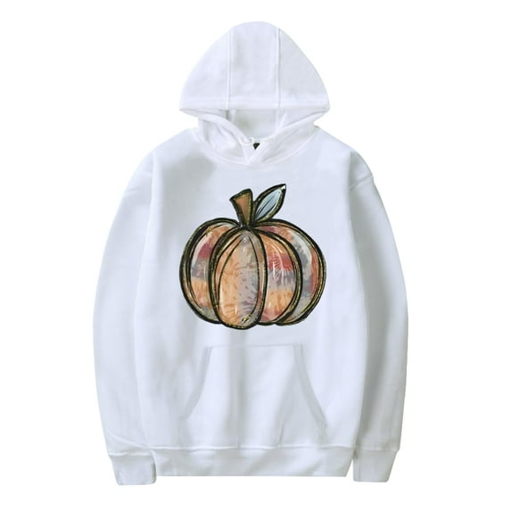 Thanksgiving Sweatshirt Men's and Women's Fleece Long Sleeve Hoodie Pumpkin Turkey