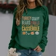 thumbnail image 1 of Thanksgiving Sweatshirts for Women Letter Turkey Gravy Beans And Rolls Printed Cute Crewneck Sweaters Casual Style Loose Fit Fall Long Sleeve Y2K Outfits Winter Pullover Tops, 1 of 4