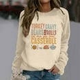 thumbnail image 1 of Thanksgiving Sweatshirts for Women Letter Turkey Gravy Beans And Rolls Printed Cute Crewneck Sweaters Casual Style Loose Fit Fall Pullover Long Sleeve Tops 2025 Winter Outfits, 1 of 4