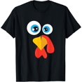 thumbnail image 1 of Thanksgiving T Shirt | Kids Turkey Face Shirt Gift Idea T-Shirt, 1 of 3