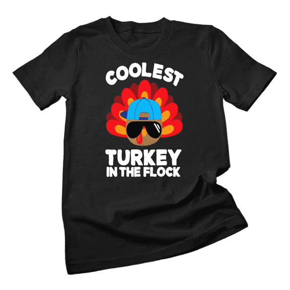 Thanksgiving T-Shirt for Boys – Classic Turkey Design, Holiday Celebration Tee