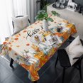 thumbnail image 1 of Thanksgiving Table Cloth Waterproof Tablecloths, Orange White Pumpkin Maple Leaf Branches Tablecloth Dining Table Cover for Kitchen Party Tabletop Outdoor, Rectangle Tablecloth 60x120 Inch, 1 of 9