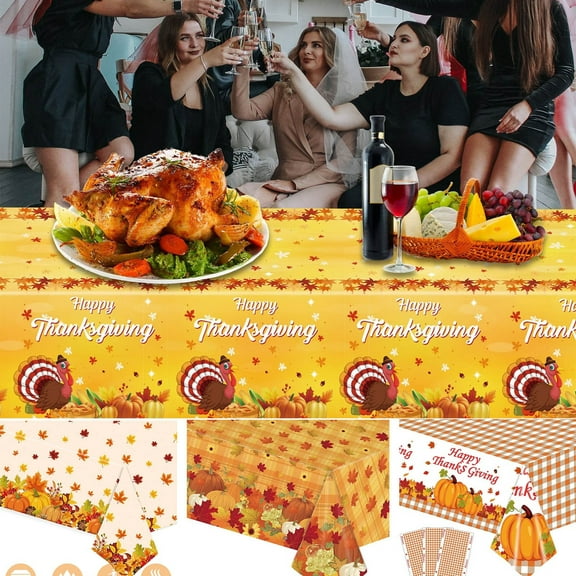 Thanksgiving Tablecloth 137x274cm Maple Leaf Print Holiday Table Decor for Family Gatherings Autumn Party Background or Dinner Table Setting Hot Savings & Everyday Bargains