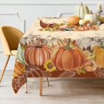 thumbnail image 1 of Thanksgiving Tablecloth 60x102 Inches Rectangle - Thanksgiving Decorations for Home - Orange Thanksgiving Table Cloth Pumpkins Fall Decor for Home, Table, Party, Kitchen, 1 of 6