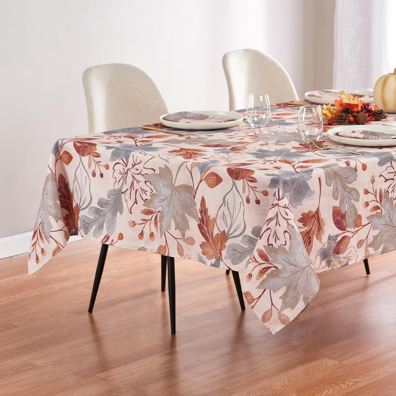 Thanksgiving Tablecloth, Autumn Leaves, Fall Tablecloth (60 x 126 Inch ...