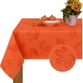 thumbnail image 1 of Thanksgiving Tablecloth Autumn Maple Leaf Table Cloth, Fall Harvest Leaves Tablecloths Waterproof Spillproof Table Cover for Dinner Kitchen Party Holiday Decoration Rust,Rectangle 60 x 84 Inch, 1 of 6