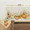 thumbnail image 1 of Thanksgiving Tablecloth, Autumn Pumpkins Vines Rectangle Table Cloth 60x84 Inch, Maple Leaf Fall Harvest Tablecloths, Waterproof Spillproof Table Cover for Dinner Kitchen Party Holiday Decoration, 1 of 5