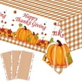thumbnail image 1 of Thanksgiving Tablecloth Disposable Fall Decor 54x108'' Fall Tablecloth Disposable Rectangle Table Cloth Thanksgiving Table Cover Pumpkin Turkey Maple Leaves Autumn Tablecloth Thanksgiving Table Decor, 1 of 6