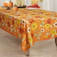 thumbnail image 1 of Thanksgiving Tablecloth, Fall Tablecloth With Floral Orange Tablecloth, Waterproof Fabric Wrinkle Free Thanksgiving Table Cloths For Fall Decor, Fall Tablecloth For Rectangle Tables 60 X 120 Inch, 1 of 6