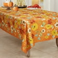 thumbnail image 1 of Thanksgiving Tablecloth, Fall Tablecloth With Floral Orange Tablecloth, Waterproof Fabric Wrinkle Free Thanksgiving Table Cloths For Fall Decor, Fall Tablecloth For Rectangle Tables 60 X 102 Inch, 1 of 6