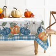 thumbnail image 1 of Thanksgiving Tablecloth Oval Fall Tablecloth Pumpkin Plaid Autumn Harvest Tablecloths Waterproof Thankgiving Decorations Printed Fall Table Cloth for Oval Tables 60 X 84 Inches, 1 of 6