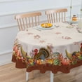 thumbnail image 1 of Thanksgiving Tablecloth Turkey Table Cloth Thanksgiving Fall Table Cloths Seasonal DiningTable Cover Fall Decor Pumpkin Table Covers for Family Dinner Party Oval Table Clothes (60x102inch), 1 of 1