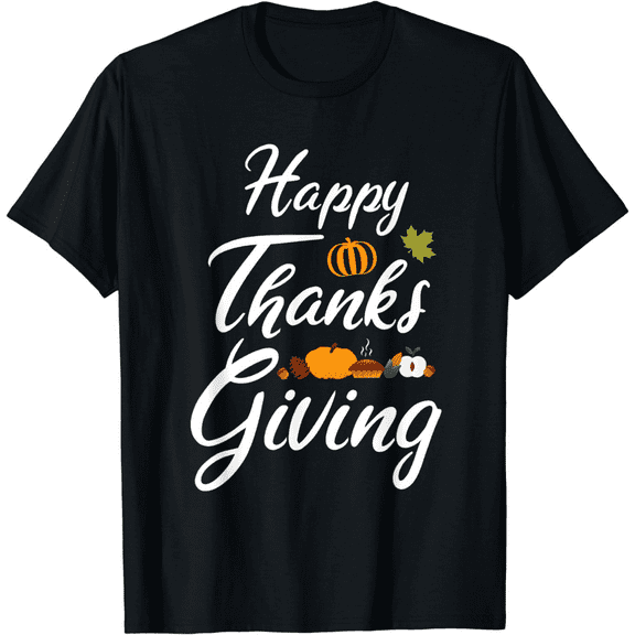 Thanksgiving Text Graphic Tee for Men and Women
