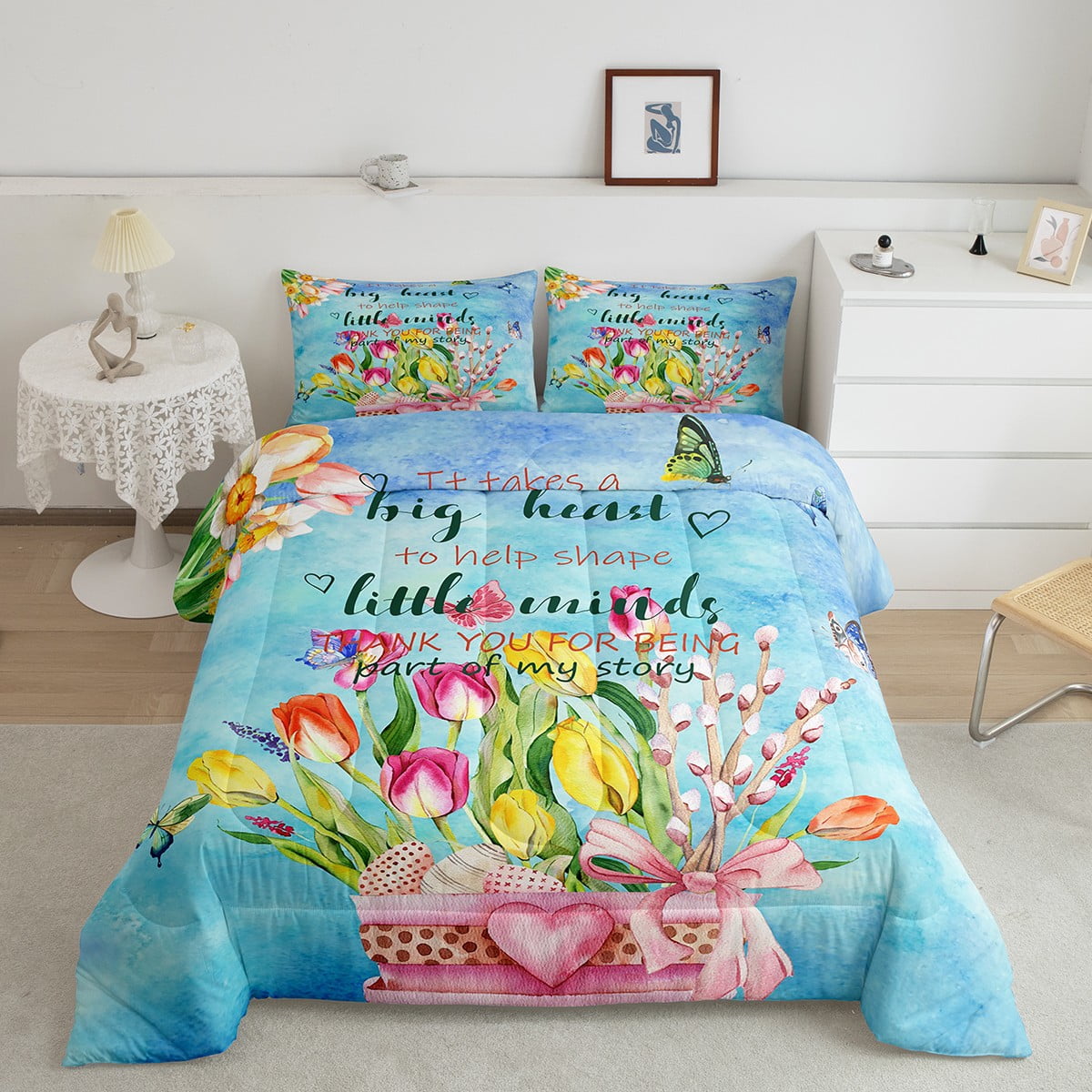 Feelyou Halloween Twin Comforter Set 7-Piece - Cute Sloth & Pumpkin Theme Kids Bedding, Includes Sheets & Pillowcases