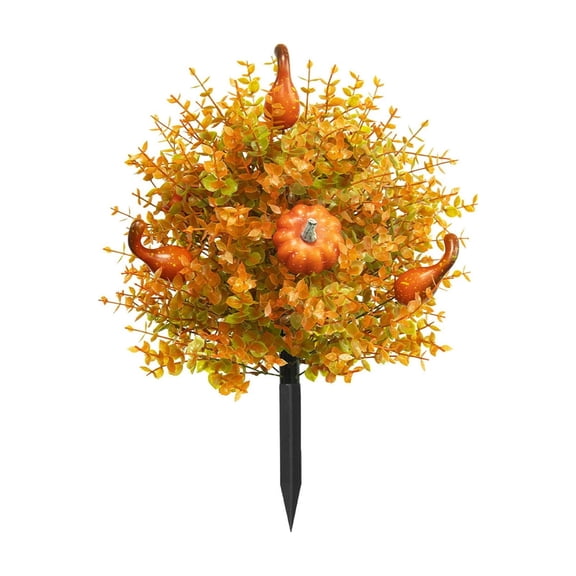 Thanksgiving Themed Artificial Fall Pumpkin Garden Decorative Planters for Home and Outdoor Use