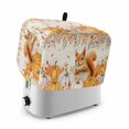 thumbnail image 1 of Thanksgiving Toaster Cover 2 Slice, Fall Squirrel Pumpkins Farmhouse Leaves Dustproof Bakeware Oven Protector with Top Hook, Waterproof Small Kitchen Appliance Toasters Dust Cover, 12"x7.5"x8", 1 of 9