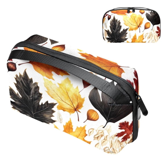 Thanksgiving Travel Organizer Digital Pouch Charger Case Organizer Charge Cord Organizer Waterproof Oxford Cloth Electronics Organizer Bag 5.9x9.44x3.14 in.