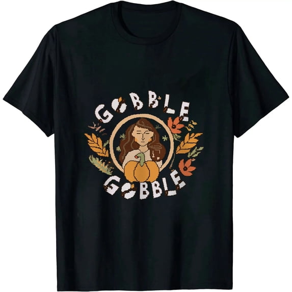 Thanksgiving Tshirt Women Gobble Gobble Gobble Shirt Casual Short Sleeve Tops Funny Letter Print T-Shirt