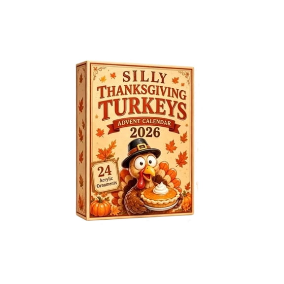 Thanksgiving Turkey Advent Calendar, Fall Ornaments, Collectible Figurines, Interactive Countdown, Holiday Decor for Thanksgiving Party
