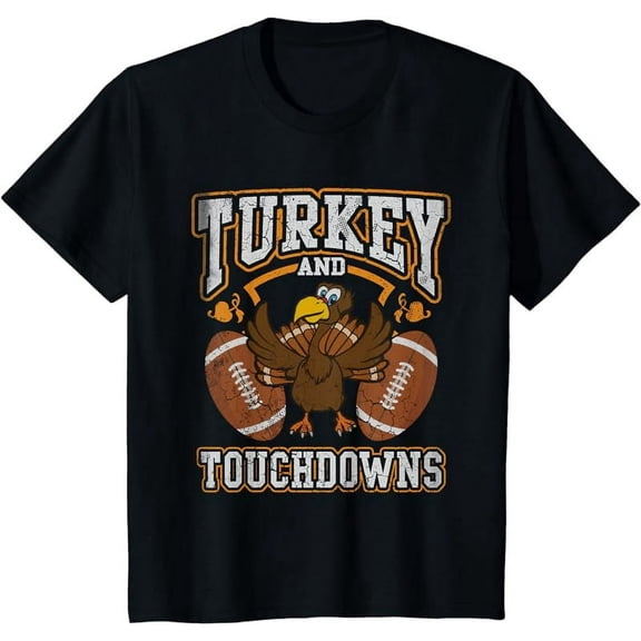 Thanksgiving Turkey And Touchdowns Football Men T-Shirt