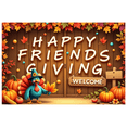 thumbnail image 1 of Thanksgiving Turkey Banner Colorful Leaves Pumpkin Decoration Rustic Party Decoration for Friendsgiving Celebration Autumn Gathering Indoor Event, 1 of 9