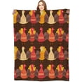 thumbnail image 1 of Thanksgiving Turkey Blanket Festive Autumn Throw Blankets,Gifts for Kids Girls Women,Lightweight Soft Fleece Cozy for Sofa Couch Bed Room Fall Decor 50x60in, 1 of 6