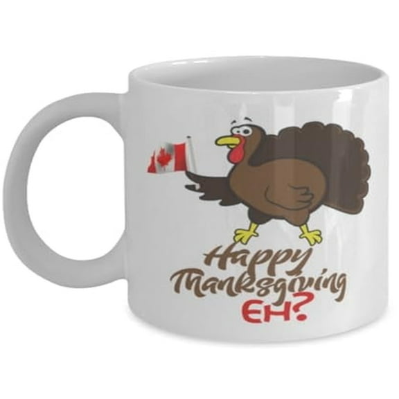 Thanksgiving Turkey 11 oz Coffee Mug - Gift White Ceramic
