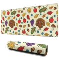 Thanksgiving Turkey Corn Grape Butterfly Extended Large Mouse Pad ...