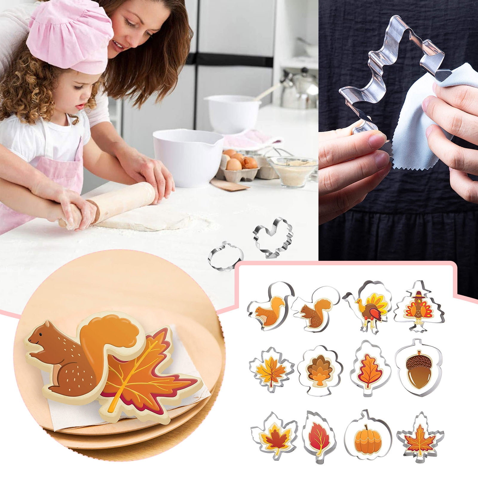 Thanksgiving Turkey Day Stainless Steel Chocolate Mold 12 Combination