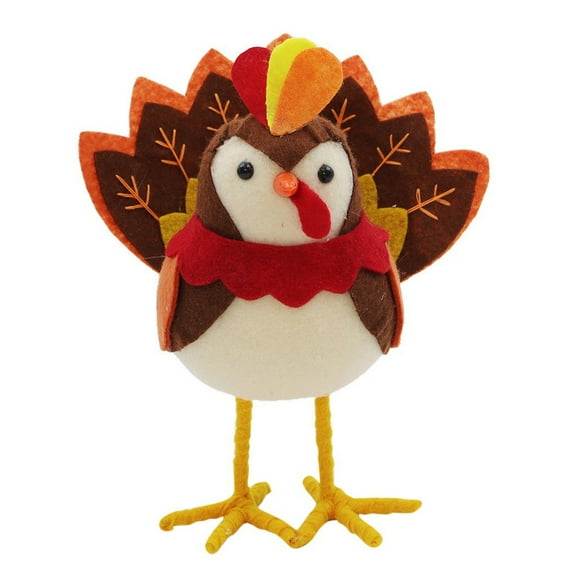 Thanksgiving Turkey Desktop Ornament - Soft Polyester Festive Decor for Home Centerpiece & Tabletops,7.87inch,3pc