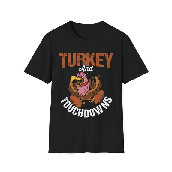 Thanksgiving Turkey Dinner Football Lover Pumpkin Autumn TShirt