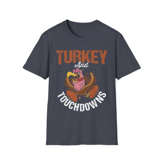 Thanksgiving Turkey Dinner Football Lover Pumpkin Autumn TShirt