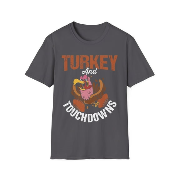 Thanksgiving Turkey Dinner Football Lover Pumpkin Autumn TShirt