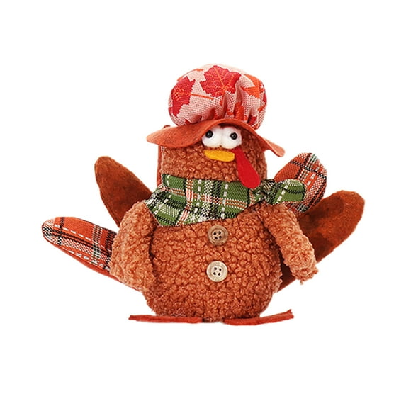 Thanksgiving Turkey Dolls Fall Ornament Festival Decor Glowing Turkey Doll Ornament