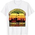 thumbnail image 1 of Thanksgiving Turkey Drop As God Is My Witness Turkeys Fly T-ShirtMen's and women's pure cotton short-sleeved shirts, 1 of 7